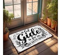 XYBH Tapis de sol d'automne d'extérieur If God Is For Us, Who Can Be Against? Paillasson pour porte d'entrée, porche, décoration d'automne (50 x 80 cm)