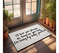 XYBH Tapis de sol d'automne pour extérieur « I'Ll Love You Forever As You Live ». Paillasson d'extérieur pour porche, décoration d'automne (50 x 80 cm)