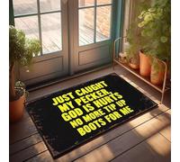 XYBH Tapis de sol d'automne pour extérieur Just Caught My Pecker, God Is Hurts. Paillasson d'extérieur pour porche et décoration d'automne (50 x 80 cm)
