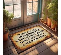 XYBH Tapis d'entrée pour la maison avec inscription « I Am Always Disappointed When A Liar'S Pants Don'T Actually Catch On Fire » - Paillasson d'extérieur - Tapis de salle de bain amusant (65 x 90 cm)