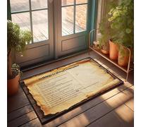 XYBH Tapis d'extérieur d'automne pour porte d'entrée 12 choses à toujours se souvenir paillasson amusant décoration de patio de bureau pour homme (40 x 60 cm)