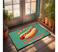 XYBH Tapis d'extérieur d'automne pour porte d'entrée Best Hot Dogs - Best In Town! Paillasson amusant pour l'extérieur (40 x 60 cm)