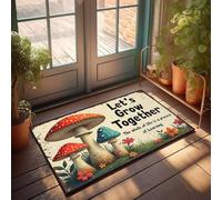 XYBH Tapis d'extérieur d'automne pour porte d'entrée Grow Together: Life's Process Of Learning Paillasson amusant (65 x 90 cm)