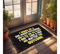 XYBH Tapis d'extérieur d'automne pour porte d'entrée « I Woke Up A Die-Hard Pittsburgh Nh'L Fan » Paillasson amusant (65 x 90 cm)