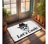XYBH Tapis d'extérieur d'automne pour porte d'entrée Let'S Cook! Paillasson amusant (65 x 90 cm)