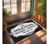 XYBH Tapis d'extérieur d'automne pour porte d'entrée sans sollicitation Religion + Politique Paillasson amusant (40 x 60 cm)