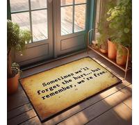 XYBH Tapis d'extérieur d'automne pour porte d'entrée « Sometimes We'Ll Forget The Hurt... But Remember, We'Re Free. Paillasson amusant » (50 x 80 cm)