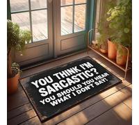 XYBH Tapis d'extérieur d'automne pour porte d'entrée « You Think I'm Sarcastic? You Should Hear What I Don'T Say! » Paillasson amusant pour décoration de patio et de bureau pour homme (65 x 90 cm)