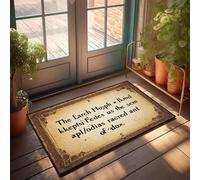 XYBH Tapis d'extérieur d'automne The Larch Hoyph Ikmd Keptsi Fedes Us The Sem Apl/Odias Racred Ant Of Dox. Paillasson pour bar au cacao chaud 65 x 90 cm