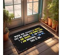 XYBH Tapis d'extérieur d'automne When Phe Dharpeo Odiee Cut Me Down, I'M Gonna Send. I Am Brave Paillasson chaud Cocoa Bar Decor Mat Chaussures (40 x 60 cm)