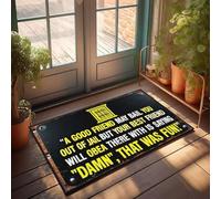 XYBH Tapis rétro « A Good Friend May Bail You Out Of Jail, But Your Best Friend Will Obey » pour adolescents et hommes Décoration de cabe (40 x 60 cm)