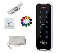 XYBkey S50 Kit complet de contrôle d'accès IP68, pavé tactile étanche IP68, 3000 utilisateurs, carte d'identité RFID + PIN, comprend serrure NC, bloc d'alimentation 3 A, bouton de sortie et 10