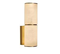 XYBZJP Abat-jour créatif en forme de bambou, applique murale moderne de style industriel à une tête, applique murale LED à lumière chaude en marbre et cuivre, luminaires décoratifs pour couloirs et sa