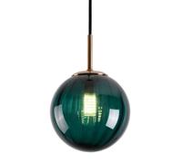 XYBZJP Abat-jour de lampe suspendue en verre coloré sphérique créatif, suspension à tête unique de base G9, lustre de style rétro nordique, chevet des appareils d'éclairage décoratifs de l'hôtel de ba