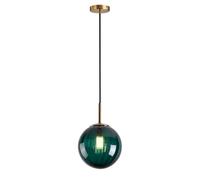 XYBZJP Abat-jour de lampe suspendue en verre coloré sphérique créatif, suspension à tête unique de base G9, lustre de style rétro nordique, chevet des appareils d'éclairage décoratifs de l'hôtel de ba