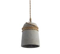 XYBZJP Abat-Jour Suspendu en Ciment cylindrique, luminaires de décoration à tête Unique à Base E27, Lustre de Plafond de Style rétro Simple, Suspension de Restaurant de Grenier de Balcon