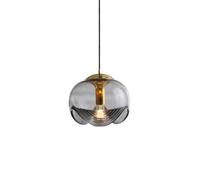 XYBZJP Abat-jour suspendu en verre à transmission lumineuse élevée, lustre de style créatif nordique, lampe suspendue de décoration à tête unique à vis E27, luminaires de salle d'étude de porche de ch