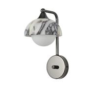 XYBZJP Applique murale à tête unique avec culot G9, applique murale en verre marbré personnalisée, style industriel nordique, luminaire décoratif pour coiffeuse de restaurant ou de couloir.