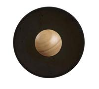 XYBZJP Applique murale circulaire de style industriel moderne, éclairage intérieur LED, lampe murale en travertin noir naturel de 25 cm, luminaire décoratif pour chambre à coucher, entrée ou couloir