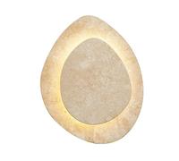 XYBZJP Applique murale moderne et épurée en travertin jaune, lampe murale créative à une tête, luminaire mural LED à lumière chaude, applique décorative pour chambre, débarras ou porche