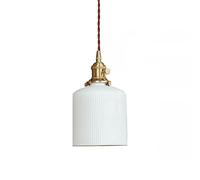 XYBZJP Lampe à suspension en céramique de style industriel moderne, lampe à suspension à tête unique de base E27, luminaires de plafond, lampe suspendue de décoration de couloir de salle à manger de c