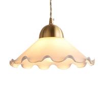 XYBZJP Lustre à tête Unique à vis E27, Lampe Suspendue en Verre créative en Forme de Fleur, Suspension de Style Industriel Nordique, luminaires de décoration de Restaurant, Bar, café