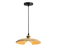 XYBZJP Lustre de style industriel moderne, abat-jour suspendu en bois créatif et unique, douille E27, luminaire décoratif pour salon, chambre ou couloir