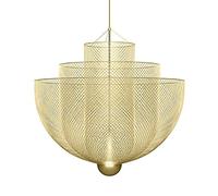 XYBZJP Lustres à LED, Suspension en Forme de Grille en Métal, Suspension de Plafond de Luxe Creative Light, Lustre de Style NordiqueAbat-Jour en Fer Villa Salon Décoration Luminaire