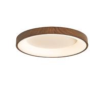 XYBZJP Plafonnier en Fer forgé Imitation Noyer, luminaires de décoration Simples Japonais, plafonnier encastré à lumière Blanche Froide 6000K, plafonnier intérieur à économie d'énergie