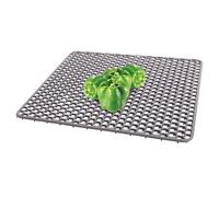 XYCHAO Tapis Évier Silicone 34.5cm Protection Antichoc Antirayure Gris | Silicone alimentaire, 34.5x34.5cm, résistant 220°C, antidérapant, design nid d'abeille, lave-vaisselle, pour protéger vaissel
