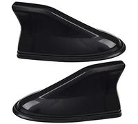 XYDZ 2PCS Antenne Toit Qashqai, Universal Auto Voiture Plastique Aileron de Requin en Forme de Base Antenne pour Voiture Antenne Radio FM avec Base Adhésive Etanche - Noir