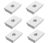 XYDZ 6PCS Ecrous Coulissants M6 T-Piste, Ecrou à Rainure En Alliage D'Aluminium Pour Outil De Menuiserie Fixation à Fente Pour Vis T-Slot Nut Européenne en Acier au Carbone Argent