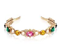 XYDZ Serre-Têtes à Strass, Serre-Tête de Strass Multicolores Cristaux Bandeau Fille, Bande de Cheveux Bandeaux de Strass pour Femme et Fille, Faux Perle Strass Mariage Bandeau