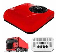 XYEJL Climatiseur De Toit pour Camping-Car DC 12v/24v, Refroidissement à Haute Efficacité Uniquement, Climatiseur De Stationnement Faible Bruit pour Voiture, Camping-Car, Camion,Red-24V