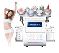 XYEJL Machine Cavitation sous Vide 80k,9 en 1 Élimination des Graisses par Radiofréquence,Photorajeunissement,Machine De Perte Poids EMS,Dispositif Beauté Anti-Rides pour L'élimination des Graisses,A