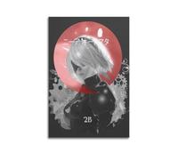XYEMLZCC Poster décoratif sur toile 2B NieR Automata - Décoration murale moderne pour chambre à coucher - 50 x 75 cm