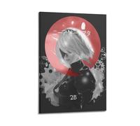 XYEMLZCC Poster décoratif sur toile 2B NieR Automata - Impression sur toile moderne pour chambre à coucher - 60 x 90 cm