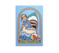 XYEMLZCC Poster décoratif sur toile « Stay Positive » rétro - Décoration murale moderne pour chambre à coucher - 40 x 60 cm