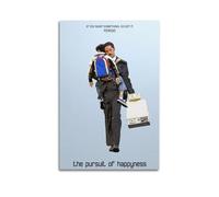 XYEMLZCC Poster décoratif sur toile « When Happiness Knocks on The Door » - Impression d'art moderne pour chambre à coucher - 60 x 90 cm