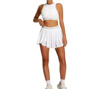 XYFfybhsd 2 Pièces Survêtement de Sport pour Femme Fitness Jogging Sportswear Yoga Gym Outfit (Size:l,Color:White)