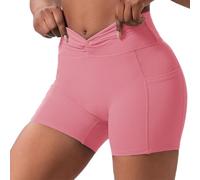XYFfybhsd Femme Taille Haute Cyclisme Short de Sport serré sans Couture Short de Sport(Size:2XL,Color:rose)