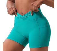 XYFfybhsd Femme Taille Haute Cyclisme Short de Sport serré sans Couture Short de Sport(Size:2XL,Color:Mint Green)
