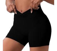 XYFfybhsd Femme Taille Haute Cyclisme Short de Sport serré sans Couture Short de Sport(Size:m,Color:noir)