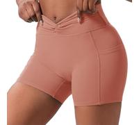 XYFfybhsd Femme Taille Haute Cyclisme Short de Sport serré sans Couture Short de Sport(Size:xl,Color:Camel)