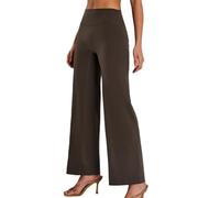 XYFfybhsd Wide Leg Trousers pour Les Femmes Casual Wide Leg Trousers avec Poches pour Le Travail Going Out Gym Daily Wide Fitness Training (Size:xl,Color:Brown)