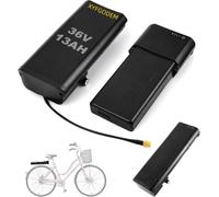 XYFGODEM Batterie de vélo électrique 36 V et 13 Ah pour support roue arrière avec boîtier de transport - Compatible MiFa, Victoria, Telefunken, Aldi, BBF, Kalkhoff plus