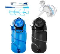 XYFGODEM Vessie d'hydratation 2/3 l, bleu + noir + kit de nettoyage, pour randonnée, cyclisme, randonnée et camping, hydratation de réservoir pour voyages sportifs (3L)