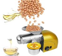 XygZythror ContrôLe Intelligent De La TempéRature, Machine De Pressage D'Huile, Presse à Huile Automatique éLectrique, pour Arachides, SéSame, Colza, Noix Coco Yellow