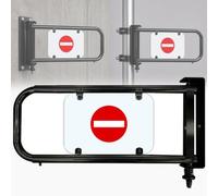 XygZythror Portillon Supermarché en Acier Inoxydable, Porte tournante de sécurité avec mécanisme à Ressort, Petite Porte D'accès Unidirectionnelle E