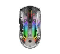 XYH20 3-Mode Sans Fil BT5 0 2 4G USB Filaire Transparent RGB Jeu Mécanique pour PC Ordinateur Portable avec Récepteur Rechargeable Silence Bouton 2400DPI